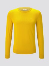 Schlichter Strickpullover - Männer - Californian Yellow Schlichter Strickpullover - Männer - Californian Yellow - 7 - TOM TAILOR