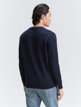 Schlichter Strickpullover - Männer - Knitted Navy Melange Schlichter Strickpullover - Männer - Knitted Navy Melange - 2 - TOM TAILOR