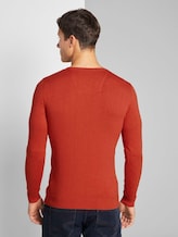 Schlichter Strickpullover - Männer - Valiant Red Melange Schlichter Strickpullover - Männer - Valiant Red Melange - 2 - TOM TAILOR