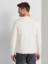 Schlichter Strickpullover - Männer - Light Medium Grey Melange Schlichter Strickpullover - Männer - Light Medium Grey Melange - 2 - TOM TAILOR