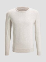 Schlichter Strickpullover - Männer - Light Medium Grey Melange Schlichter Strickpullover - Männer - Light Medium Grey Melange - 7 - TOM TAILOR