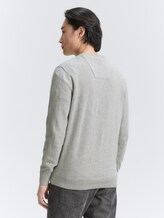 Schlichter Strickpullover - Männer - Light Soft Grey Melange Schlichter Strickpullover - Männer - Light Soft Grey Melange - 2 - TOM TAILOR