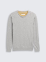 Schlichter Strickpullover - Männer - Light Soft Grey Melange Schlichter Strickpullover - Männer - Light Soft Grey Melange - 7 - TOM TAILOR