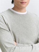Schlichter Strickpullover - Männer - Light Soft Grey Melange Schlichter Strickpullover - Männer - Light Soft Grey Melange - 9 - TOM TAILOR