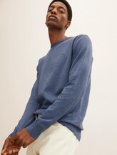 Schlichter Strickpullover - Männer - vintage indigo blue melange Schlichter Strickpullover - Männer - vintage indigo blue melange - 5 - TOM TAILOR