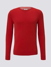 Schlichter Strickpullover - Männer - blood-orange Schlichter Strickpullover - Männer - blood-orange - 7 - TOM TAILOR