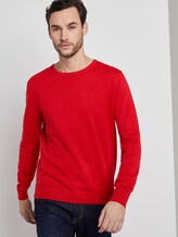 Schlichter Strickpullover - Männer - red melange Schlichter Strickpullover - Männer - red melange - 5 - TOM TAILOR