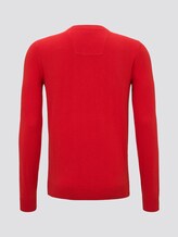 Schlichter Strickpullover - Männer - red melange Schlichter Strickpullover - Männer - red melange - 8 - TOM TAILOR
