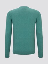 Schlichter Strickpullover - Männer - dusty teal green melange Schlichter Strickpullover - Männer - dusty teal green melange - 8 - TOM TAILOR