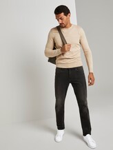 Schlichter Strickpullover - Männer - beige dark melange Schlichter Strickpullover - Männer - beige dark melange - 3 - TOM TAILOR