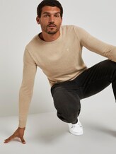 Schlichter Strickpullover - Männer - beige dark melange Schlichter Strickpullover - Männer - beige dark melange - 5 - TOM TAILOR