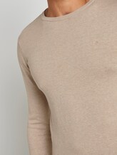 Schlichter Strickpullover - Männer - beige dark melange Schlichter Strickpullover - Männer - beige dark melange - 9 - TOM TAILOR