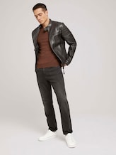 Schlichter Strickpullover - Männer - nougat brown melange Schlichter Strickpullover - Männer - nougat brown melange - 3 - TOM TAILOR