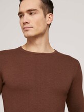 Schlichter Strickpullover - Männer - nougat brown melange Schlichter Strickpullover - Männer - nougat brown melange - 9 - TOM TAILOR