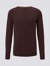 Eenvoudige gebreide trui - Mannen - dark brown melange Eenvoudige gebreide trui - Mannen - dark brown melange - 7 - TOM TAILOR