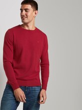Schlichter Strickpullover - Männer - spicy red melange Schlichter Strickpullover - Männer - spicy red melange - 5 - TOM TAILOR