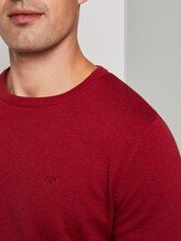 Schlichter Strickpullover - Männer - spicy red melange Schlichter Strickpullover - Männer - spicy red melange - 9 - TOM TAILOR