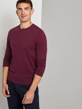 Schlichter Strickpullover - Männer - wine red melange Schlichter Strickpullover - Männer - wine red melange - 5 - TOM TAILOR