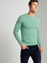 Schlichter Strickpullover - Männer - soft jade melange Schlichter Strickpullover - Männer - soft jade melange - 5 - TOM TAILOR