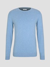 Schlichter Strickpullover - Männer - sunny sky melange Schlichter Strickpullover - Männer - sunny sky melange - 7 - TOM TAILOR