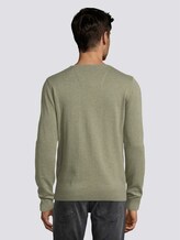 Schlichter Strickpullover - Männer - pale grey olive melange Schlichter Strickpullover - Männer - pale grey olive melange - 2 - TOM TAILOR