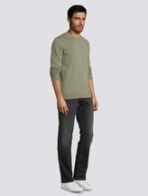 Schlichter Strickpullover - Männer - pale grey olive melange Schlichter Strickpullover - Männer - pale grey olive melange - 3 - TOM TAILOR