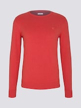 Schlichter Strickpullover - Männer - coral melange Schlichter Strickpullover - Männer - coral melange - 7 - TOM TAILOR