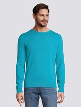 Schlichter Strickpullover - Männer - aqua-sea blue melange Schlichter Strickpullover - Männer - aqua-sea blue melange - 1 - TOM TAILOR