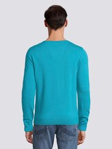 Schlichter Strickpullover - Männer - aqua-sea blue melange Schlichter Strickpullover - Männer - aqua-sea blue melange - 2 - TOM TAILOR