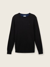 Schlichter Strickpullover - Männer - Black Schlichter Strickpullover - Männer - Black - 7 - TOM TAILOR