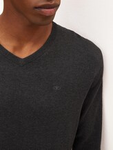 Basic Strickpullover - Männer - Black Grey Melange Basic Strickpullover - Männer - Black Grey Melange - 9 - TOM TAILOR