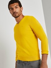 Basic Strickpullover - Männer - Californian-Yellow Basic Strickpullover - Männer - Californian-Yellow - 5 - TOM TAILOR