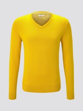 Basic Strickpullover - Männer - Californian-Yellow Basic Strickpullover - Männer - Californian-Yellow - 7 - TOM TAILOR