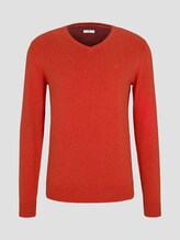 Basic Strickpullover - Männer - Valiant Red Melange Basic Strickpullover - Männer - Valiant Red Melange - 7 - TOM TAILOR