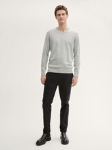 Basic Strickpullover - Männer - Light Soft Grey Melange Basic Strickpullover - Männer - Light Soft Grey Melange - 3 - TOM TAILOR