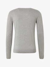 Basic Strickpullover - Männer - Light Soft Grey Melange Basic Strickpullover - Männer - Light Soft Grey Melange - 8 - TOM TAILOR