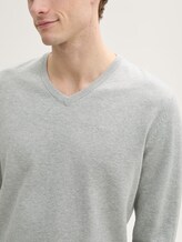 Basic Strickpullover - Männer - Light Soft Grey Melange Basic Strickpullover - Männer - Light Soft Grey Melange - 9 - TOM TAILOR