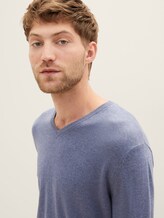 Basic Strickpullover - Männer - vintage indigo blue melange Basic Strickpullover - Männer - vintage indigo blue melange - 3 - TOM TAILOR