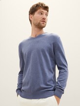 Basic Strickpullover - Männer - vintage indigo blue melange Basic Strickpullover - Männer - vintage indigo blue melange - 5 - TOM TAILOR