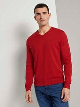 Basic Strickpullover - Männer - blood orange Basic Strickpullover - Männer - blood orange - 1 - TOM TAILOR