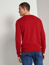 Basic Strickpullover - Männer - blood orange Basic Strickpullover - Männer - blood orange - 2 - TOM TAILOR