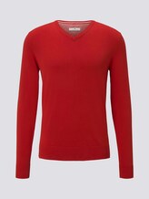 Basic Strickpullover - Männer - blood orange Basic Strickpullover - Männer - blood orange - 7 - TOM TAILOR