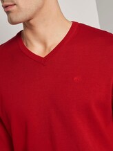 Basic Strickpullover - Männer - blood orange Basic Strickpullover - Männer - blood orange - 9 - TOM TAILOR