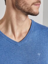 Schlichter Strickpullover - Männer - mid blue melange Schlichter Strickpullover - Männer - mid blue melange - 9 - TOM TAILOR