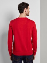 Schlichter Strickpullover - Männer - red melange Schlichter Strickpullover - Männer - red melange - 2 - TOM TAILOR