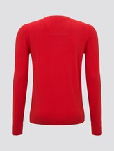 Schlichter Strickpullover - Männer - red melange Schlichter Strickpullover - Männer - red melange - 8 - TOM TAILOR