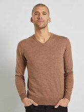 Basic Strickpullover - Männer - brown oak melange Basic Strickpullover - Männer - brown oak melange - 1 - TOM TAILOR