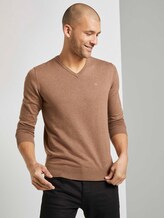 Basic Strickpullover - Männer - brown oak melange Basic Strickpullover - Männer - brown oak melange - 5 - TOM TAILOR