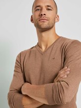 Basic Strickpullover - Männer - brown oak melange Basic Strickpullover - Männer - brown oak melange - 9 - TOM TAILOR