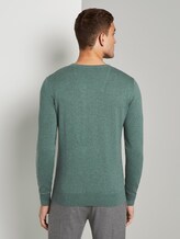 Eenvoudige gebreide trui - Mannen - dusty pale green melange Eenvoudige gebreide trui - Mannen - dusty pale green melange - 2 - TOM TAILOR